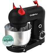 CKEMU Stand Mixer, Compact &amp; Space-Saving, Stainless Steel Bowl, Unique &amp; Playful Design, Effcien...