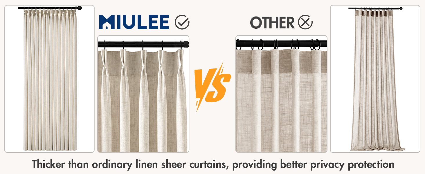 pleated curtains 4 panels
