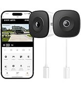 HOMIQ LIFE Window Security Camera 2K, Indoor WiFi Cameras 2.4GHz/5GHz, 2 Pack with Colorvue AI Co...