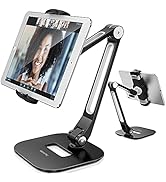 AboveTEK Tablet Stand, Multi-Angle Adjustable iPad Stand Holder, 360° Swivel iPad Stand Aluminum ...