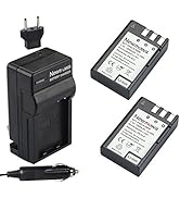 Newmowa EN-EL9/EN-EL9a Replacement Battery (2-Pack) and Charger Kit for Nikon D40, D40X, D60, D30...