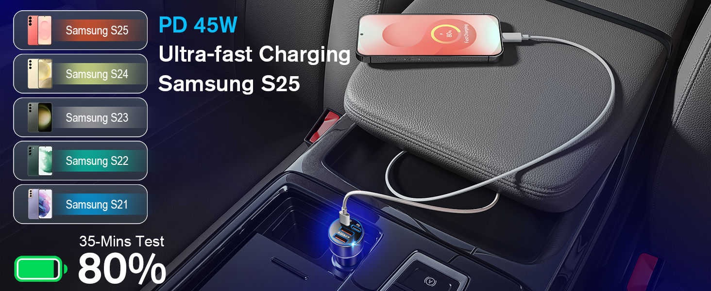 PD 45W Fast Charging for Samsung