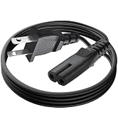 2 Prong AC Power Cord Compatible with for JBL PartyBox 100 110 200 300 310 710 1000 On-The-Go Spe...