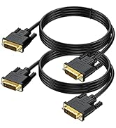 URELEGAN DVI to DVI Cable 6 Feet 2-Pack, DVI to DVI-D 24+1 Cable Male to Male Digital Video Monit...