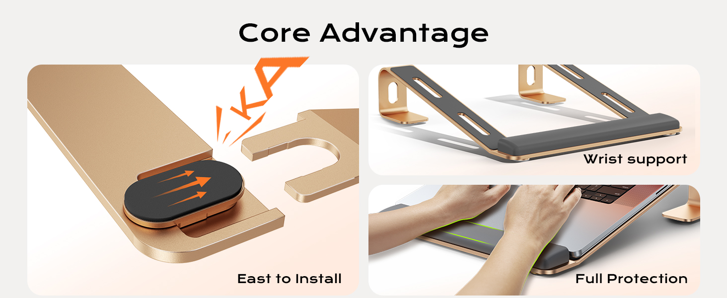 Compatible with MacBook,iPad, HP, Dell, Lenovo up to 10-17inch,Ventilated Cooling Notebook Stand