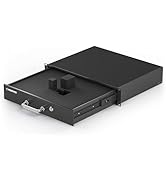 Phenyx Pro 2U Locking Rack Drawer, Metal Rack Mount Drawer w/Pre-Cut Foam, Sliding and Lockable S...