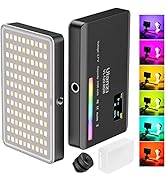 ULANZI VL120 RGB Video Light, Pocket LED On-Camera Video Lights, Built-in 3100mAh Rechargeable Ba...