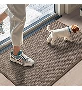 LEKEEPGO Door Mat 17"x29", Door Mat Indoor Entrance, Non Slip Rubber Backing Front Door Mat Washa...