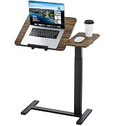 Ywin Medical Overbed Table with Wheels, Adjustable Height &amp; Tilting Top (27.6"W x 15.8"D) – Pneum...