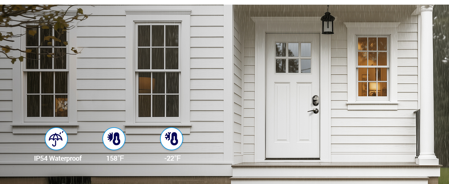 keyless entry door lock with handle 