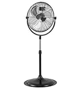 ARLIME 18" High Velocity Pedestal Fan, Industrial Oscillating Standing Fan w/3 Speeds, 360° Tilt ...