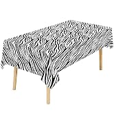 CXPSINC 4 Pack Animal Safari Tablecloth 54" x 108"Animal Safari Theme Zoo Print Table Cover with ...