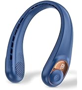 Neck Fan, Personal Fan with LED Display, USB-C Rechargeable, 5200mAh-Battery, 3-Speed Adjustment ...