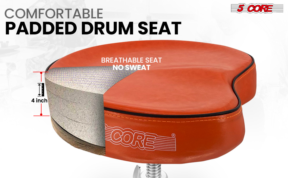 Orange Drum Chair,Height Adjustable Heavy Duty Upgraded Drum Stool