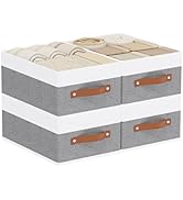 YheenLf Clothing Storage Bins, Clothes Boxes with Handles, Baskets for Organizing, Fabric bins fo...