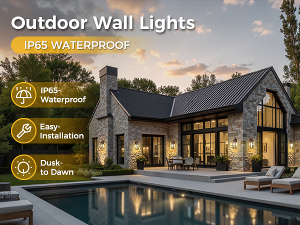 Large Size Dusk to Dawn Outdoor Light Fixture