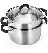 Kirecoo 3.2QT Steamer for Cooking - Stainless Steel Steam Pot with Steamer Basket, Cooking Stock ...