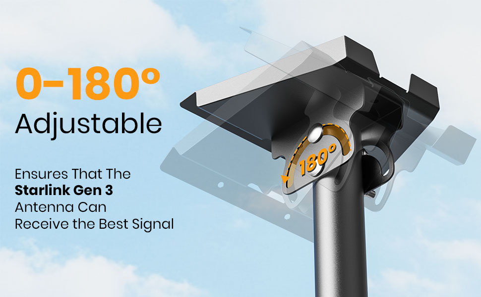 Starlink Gen 3 Mount, Adjustable Length Starlink Gen 3 Mounting
