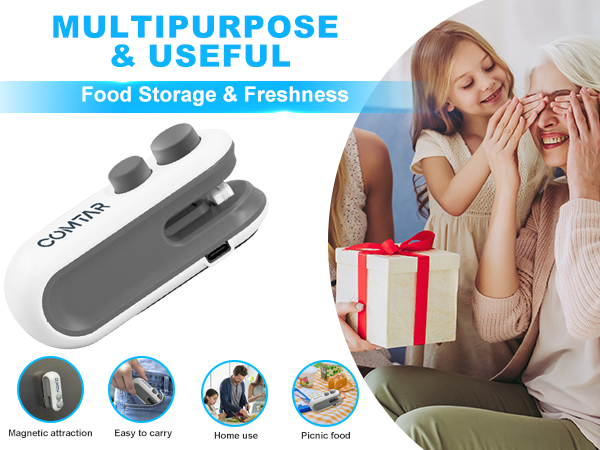 Bag Sealer Heat Seal Machine with Magnet