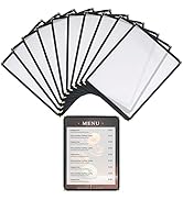 AMGSH 8.5 x 11 Inch Menu Covers, 10 Pack 1 Page 2 View Menu Sleeves Clear View Menu Holder for Ki...