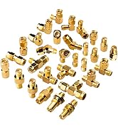 YOTENKO SMA Connectors Kit 30 Type SMA RP-SMA Male Female Adapter, T-Type 90° 45° Straight SMA Ad...