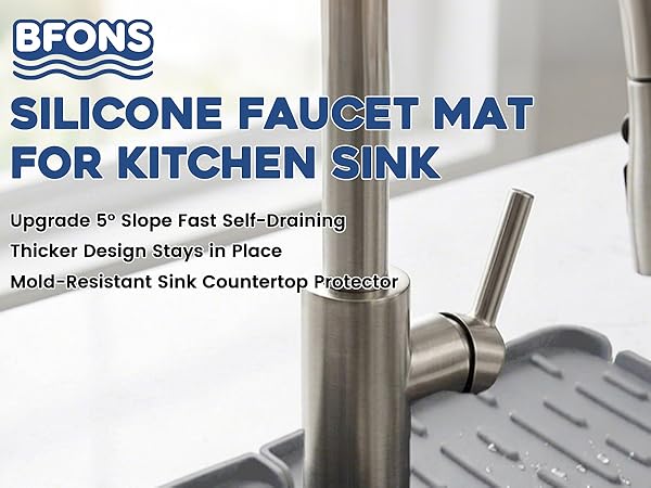 Silicone Faucet Mat Drip Catcher Drying Tray Mat Dish Kitchen Accessories Sink Splash Guard