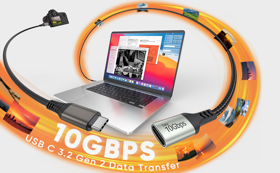 usbc male to female cable