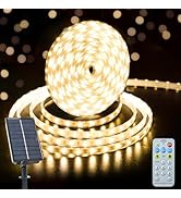 CCILAND Solar Strip Lights Outdoor, 33Ft 640 LED Strip Lights with Remote Timer Dimmable for Gard...