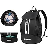 EULANT Soccer Backpack with Shoes Compartment, Waterproof Drawstring Bag for Sport Gym Swim Yoga ...