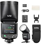 Godox V1 Mid C Flash for Canon, Touchscreen Speedlite, 55Ws High Output, USB-C Charging, 650 Full...