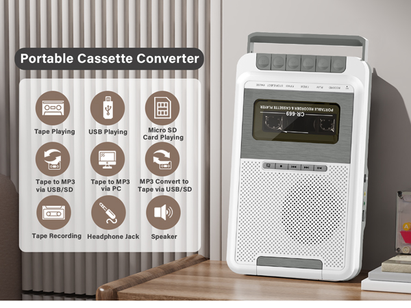 portable cassette player