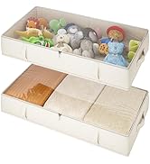 Vailando Under Bed Storage Containers, Underbed Storage Bins with 6 Inches Tall, Clothes Storage ...