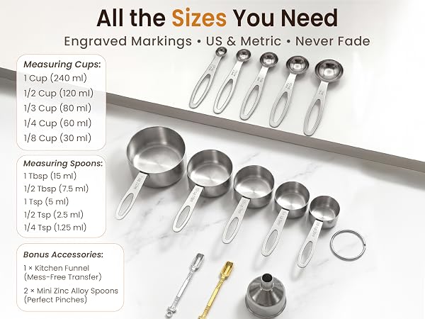 Measuring Cups and Spoons Set
