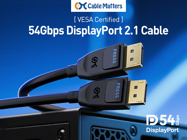Cable Matters VESA Certified DisplayPort 2.1 Cable