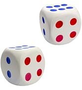 Luckana 2 Pcs 3.1 Inch Large Squishys Dice, Stress Relief Squeeze Toys for Adults &amp; Kids, Fun Par...