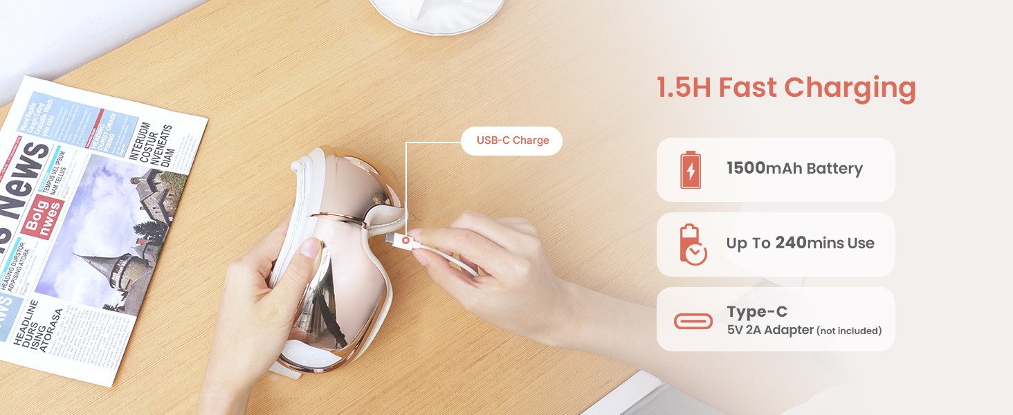 eye massager with heat and cooling