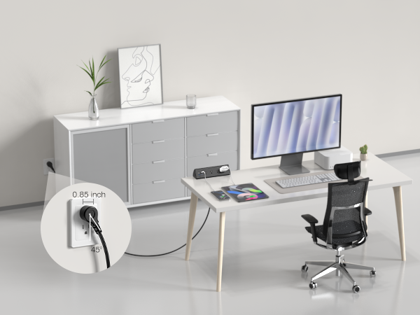 extension cord with multiple outlets desk