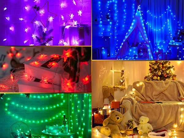 Color Changing Star Fairy Lights