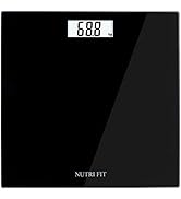 NUTRI FIT Digital Bathroom Scale Body Weight Scales 400 lbs Ultra Slim Most Accurate for Gym Yoga...