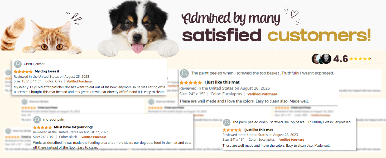 PetHappily Dog Food Mat 