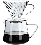 Unbreakable - Pour Over Coffee Maker 750ML/25OZ, Heat Resistant Borosilicate Glass Dripper with F...