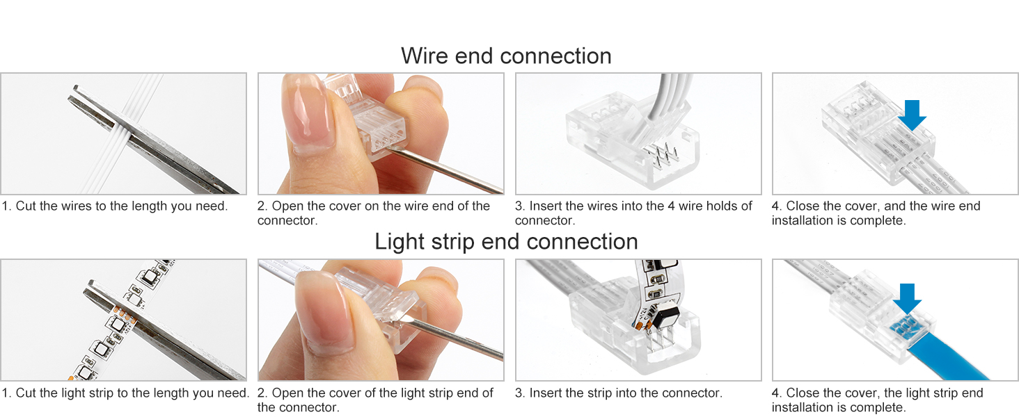 4 pin 8 mm led connector