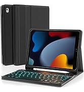 iPad Case with Keyboard 10.2'' - iPad 9th Generation Case with Keyboard (2021), Built-in Pencil H...