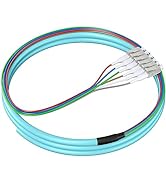 RamboCables OM3 Fiber Pigtail LC, 6 Strand 50/125 OM3 Fiber Optic Pigtails LC/UPC Multimode, 1.5 ...