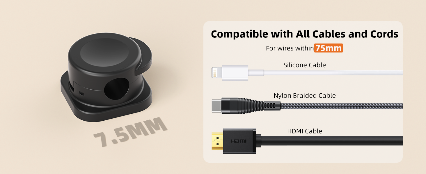 cord holder for nightstand cable clips