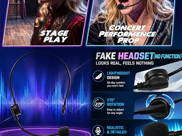 fake microphone headset