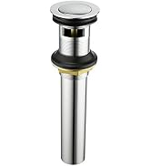 Purelux Bathroom Sink Drain Stopper Faucet Vanity Sink Pop Up Drain Assembly with Overflow, Chrom...