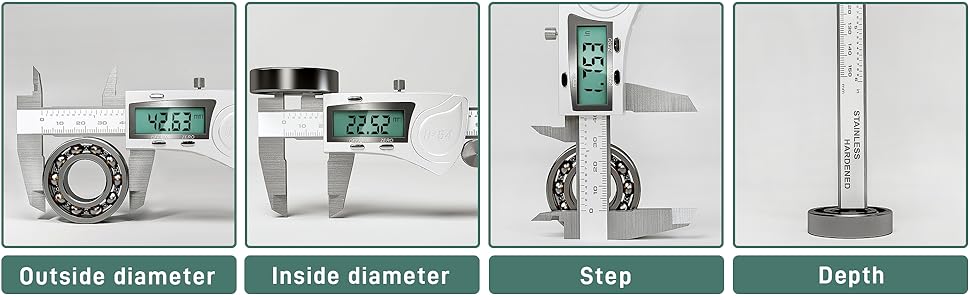 Electronic Digital Vernier Caliper, LOUISWARE Stainless Steel Caliper 150mm0-6 inch Measuring Tools