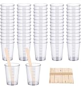 Gartful Resin Mixing Cups and Sticks, 110 Packs Epoxy Measuring Cups Kit - 60PCS 50ml Disposable ...