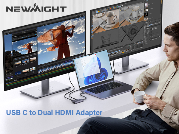 dual hdmi adapter for 2 monitors